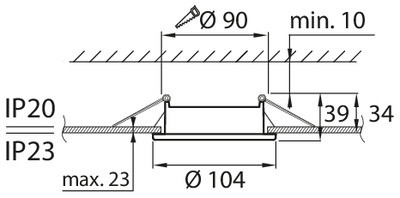 airam Alasvalo planex runko ip23 gx53 max 9w wh