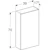geberit Seinäkaappi geberi renova plan 390x173x700mm hikkoripuu vaal