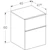geberit Sivukaappi geberit icon 450x476x600mm valkoinen