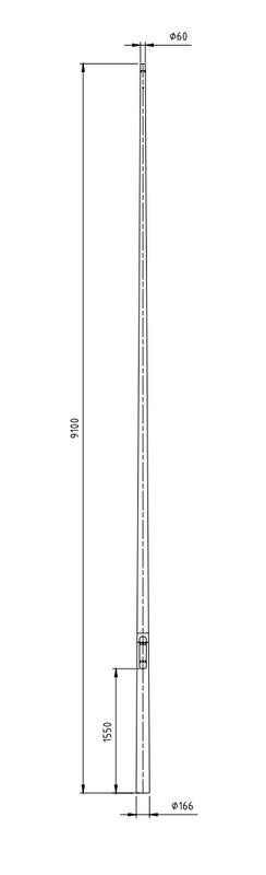 onnline Kartiopylväsrunko onnpole h8,5/60/166