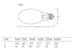 sylvania Suurpainen standard elliptical shp e27 70w 2000k 6040lm