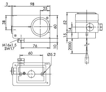 trafag Termostaatti rajoitin trafag ms 95r +5-95c kapil2m ip54