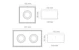 sg Downlight cube lux 2x svart 2700k