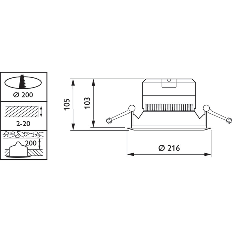 philips Alasvalo coreline dn140b led20s/830 psu wr pi6