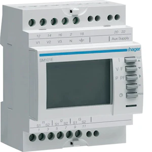 hager Monimittari hager sm101e i/u/v/f/p/pf/h din