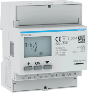 hager Energiamittari ecm300c 3v virtam. 5a mbus