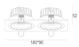 ftlight Alasvalo qspot 2x5w wht 3000k
