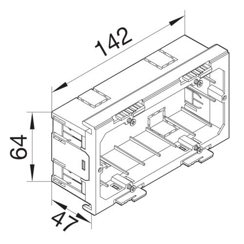 hager Apparatdosa externa prod 2-fack