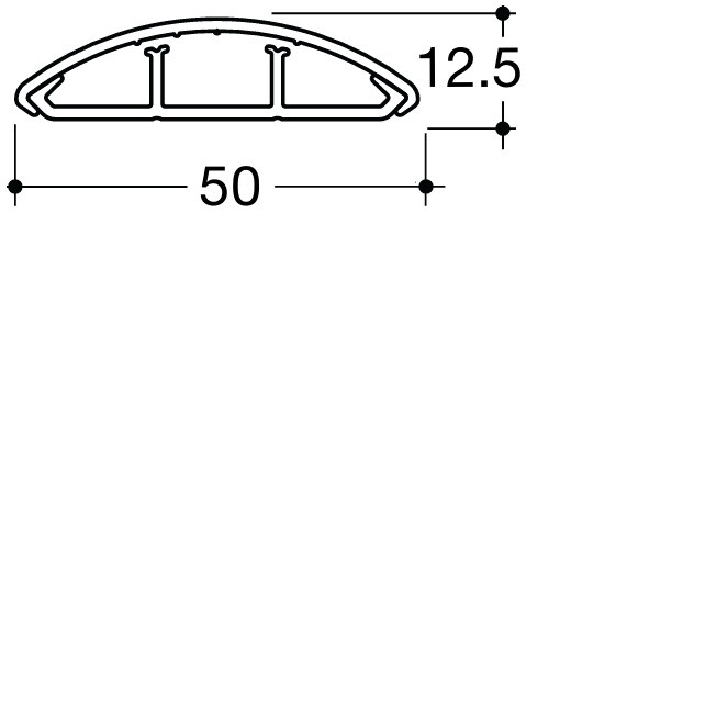 hager Kynnyslista tehalit office aka50120 pvc/al 12x50x2000 an