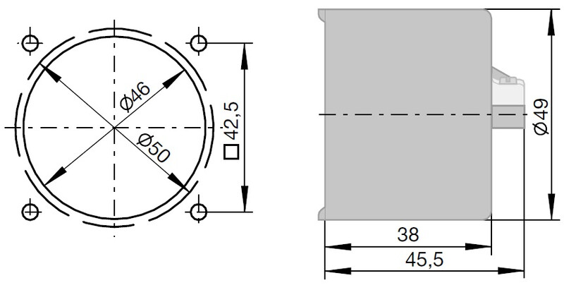 hager Kojerasia integro flow 1os. d49mm s 45,5mm har