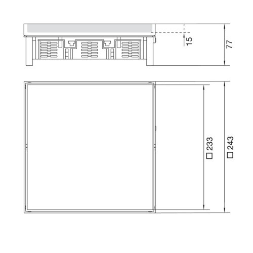 hager Asennuskehys electraplan.ve-ee ekq121 rst 243x243 15mm runko