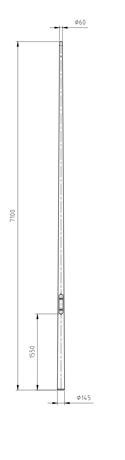 tehomet Kartiopylväsrunko tehomet b108 (6,5m)