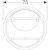 geberit Valopeili geberit option round 750x35x750mm pyöreä