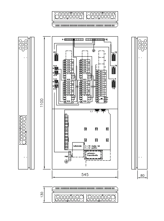 ensto Ryhmäkeskus uppo/pinta ensto essv 345.36-it  m65
