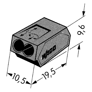 wago Rasialiitin wago 273-112 2-nap,1-2.5 mm2, har
