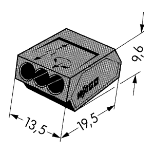 wago Rasialiitin wago 273-104 3-nap,1-2.5 mm2, har