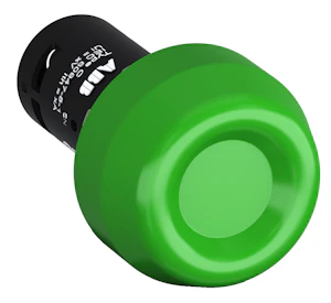 abb Ulkoneva painike vihreä, heavy duty, 1no,1nc