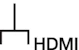 hager Uttag hdmi hon-hon 90° s.1 ant
