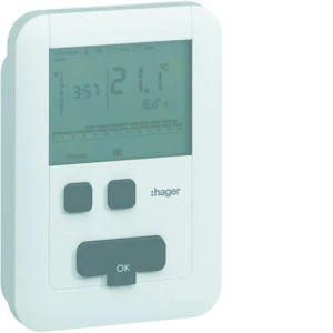 hager Huonetermostaatti kello hager ek570 vko +5/30 eco par
