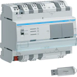 LIITÄNTÄPORTTI KNX HAGER TJA450 3xKNX/USB/2xRJ45+OHJ