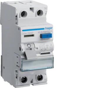 hager Vikavirtasuojakytkin hager cga263d 2x63a 500ma a-tyyppi