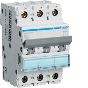 hager Minibrytare b 10ka 25a 3-pol