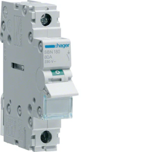 hager Kuormankytkin vipu hager sbn180 0-1 1n 80a 230vac din
