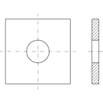 NELIÖALUSLEVY ZNK M16 50x50x5