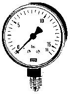 wika Painemittari wika 212.20 ø100  -1-0bar a1/2 9061703