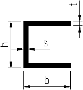 purso Alum. u-prof. almgsi0,5 30 x 30 x 3,0 mm 0,69 kg