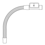 VESILUKON YLIVUOTOPUTKI UPONOR LETKU + SUUTIN 54x24mm