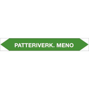 suomen turvakilvet Tarra 40x250mm patteriverkosto meno