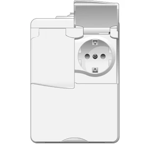 norwesco Vikavirtapistorasia protector 2-os 16a 30ma ip44 val