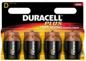 duracell Paristo alkali duracell plus+ d mn1300 lr20 4kpl