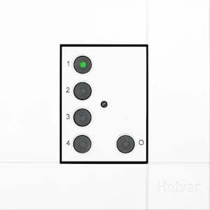helvar Näppäimistö digidim 124 5-painike