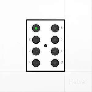 helvar Näppäimistö digidim 126 8-painike