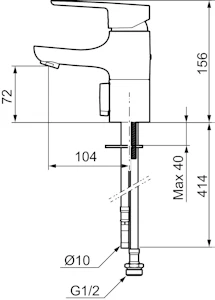 mora armatur Pesuallashana mora 243096 cera pk-venttiilein