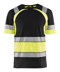 blåkläder T-paita blåkläder 3421 10309933 musta/kelt l