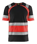 T-PAITA BLÅKLÄDER 3421 10309955 MUSTA/PUN XXXL