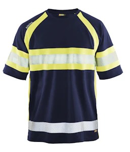 blåkläder T-paita blåkläder 333710518933 tummansin/kelt hi-vis koko xs