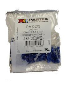 partex Märkhylsa pa1/3 blå/vit 200-påse(n)