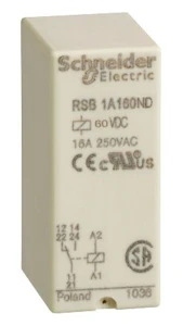 schneider electric Pistokekantarele rsb 60vdc 1c/o 16a