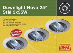 undefined Alasvalosetti nova 25 12v 3x35w gu5,3 ant