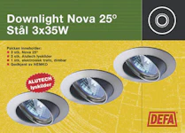 ALASVALOSETTI NOVA 25 12V 3X35W GU5,3 TERÄS