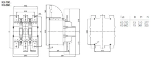 benedict Kontaktori b-j k3-700a22 400kw 3s 2s+2a 230v