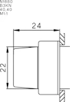 VÄÄNNIN B3 B3KL2 0-1 D=22.5mm KIR ALU-KEH