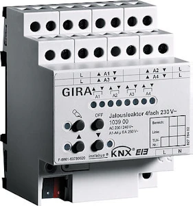 gira Lähtöyksikkö knx gira 4 ulostuloa 230vac/12-48vdc