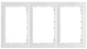 hager Ram 3-facks 2-v uttag s.1 vit