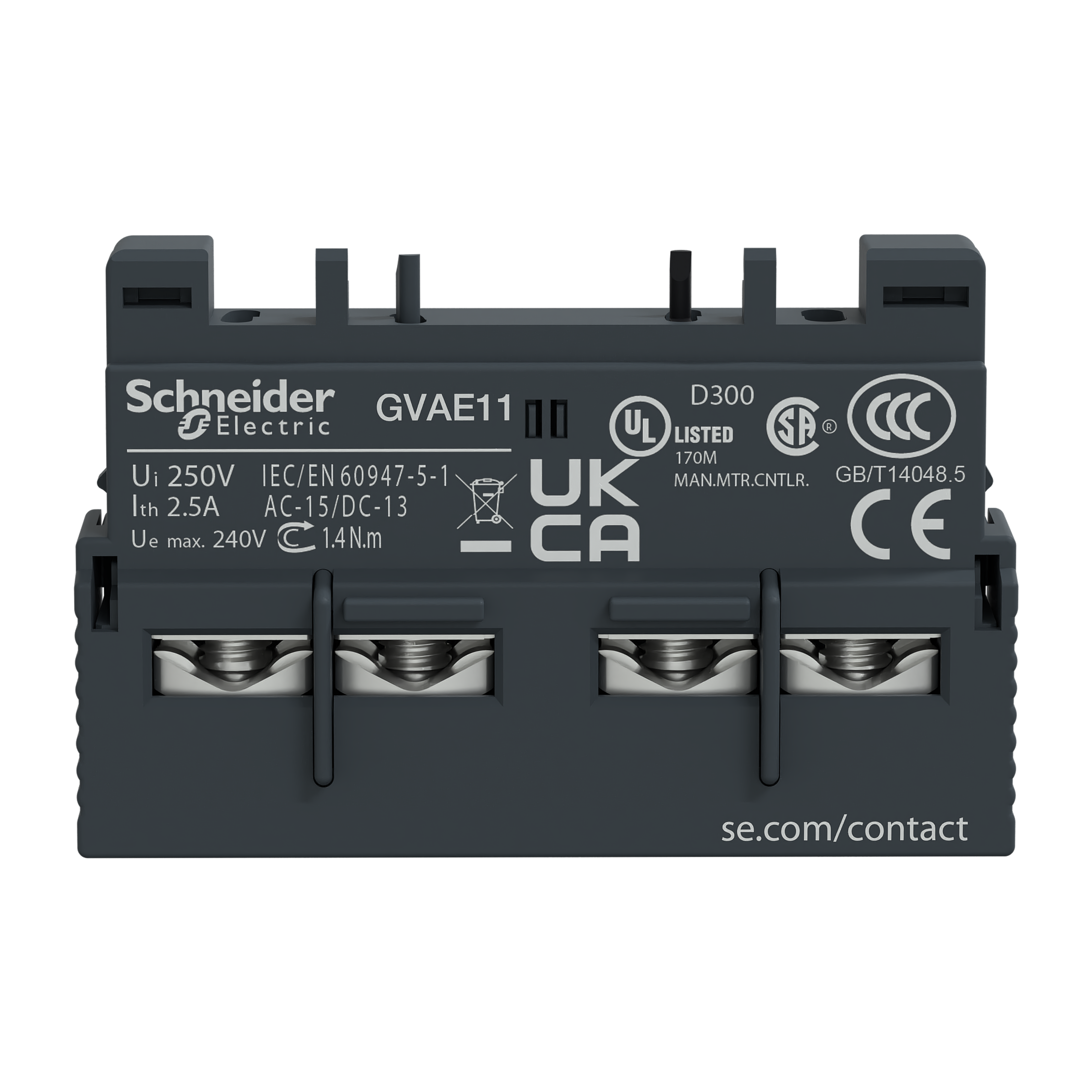 schneider electric Hjälpkontaktblock 1sl+1br frontmonteras