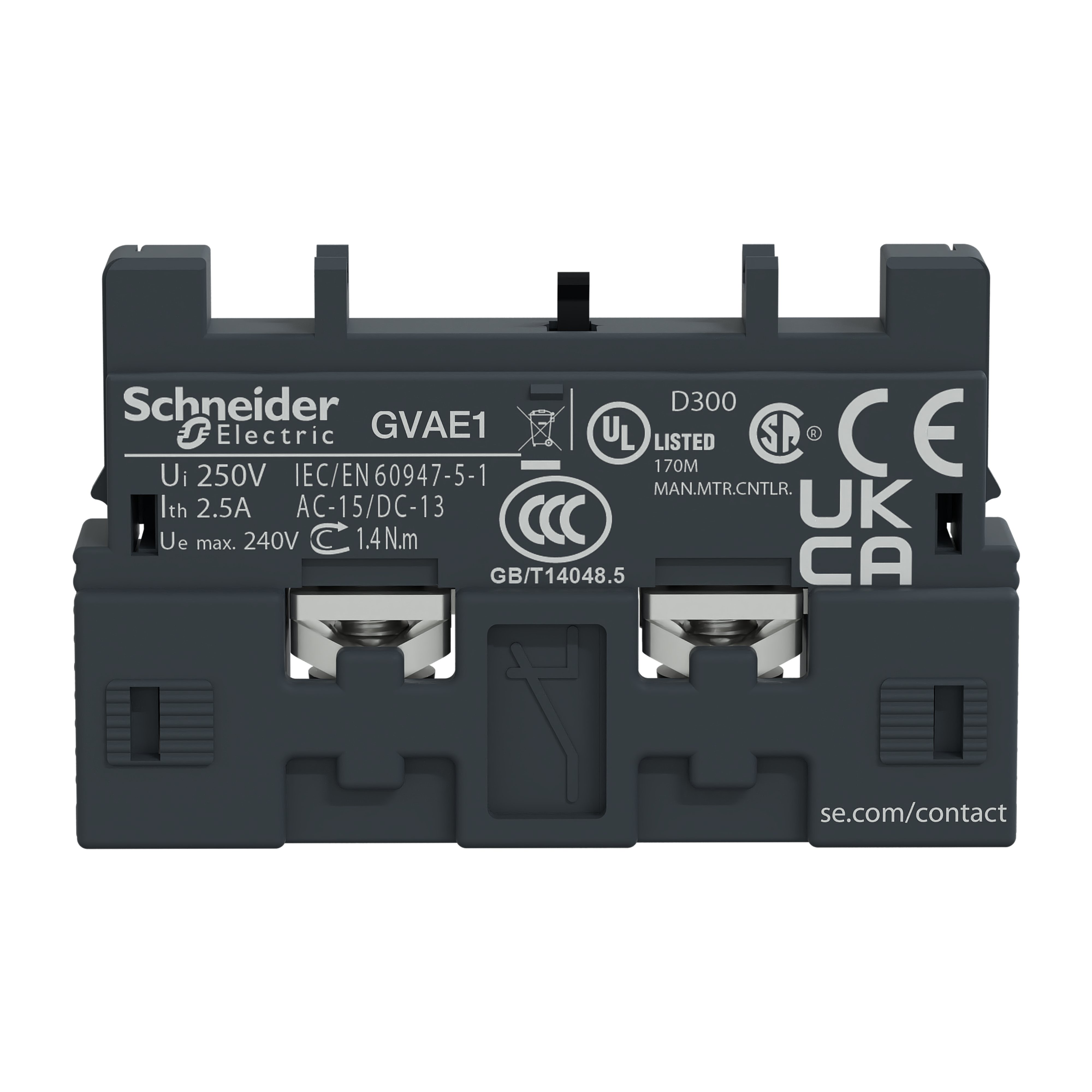 schneider electric Apukosketin tesys gvae1 ruuvi 1s tai 1a